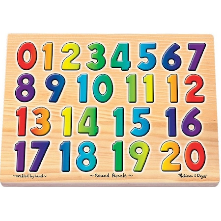 Melissa & Doug Numbers Sound Puzzle, 13.25in x 10in, 21 Pieces 339
